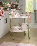 Image 2 of 4: MacKenzie-Childs Rosy Check Whistling Tea Kettle