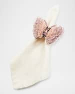 Image 3 of 4: MacKenzie-Childs Pink Butterfly Hill Napkin Rings, Set of 4