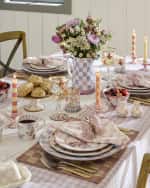 Image 2 of 4: MacKenzie-Childs Pink Butterfly Hill Napkin Rings, Set of 4
