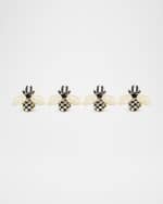 Image 3 of 3: MacKenzie-Childs Bee Napkin Rings, Set of 4
