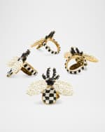 Image 1 of 3: MacKenzie-Childs Bee Napkin Rings, Set of 4