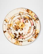 Image 3 of 5: MacKenzie-Childs Wild Rose White Dinner Plate
