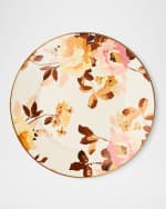 Image 1 of 5: MacKenzie-Childs Wild Rose White Dinner Plate