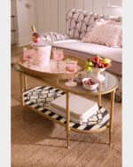 Image 3 of 3: MacKenzie-Childs Rosy Check Wine Cooler