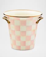 Image 1 of 3: MacKenzie-Childs Rosy Check Wine Cooler