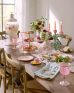 Image 2 of 5: MacKenzie-Childs Rosy Check Large Pedestal Platter