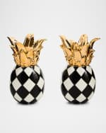 Image 1 of 2: MacKenzie-Childs Pineapple Salt and Pepper Shaker Set