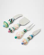 Image 1 of 2: MacKenzie-Childs Rosy Meadow Cheese Spreader Set