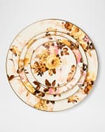 Image 2 of 5: MacKenzie-Childs Wild Rose White Charger Plate