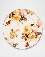 Image 1 of 5: MacKenzie-Childs Wild Rose White Charger Plate