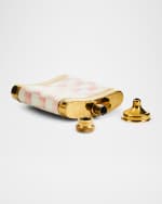 Image 2 of 2: MacKenzie-Childs Rosy Check 3260 Flask