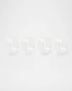 Image 1 of 4: MacKenzie-Childs Clear Check Napkin Ring Set of 4