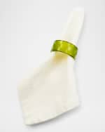Image 3 of 4: MacKenzie-Childs Green Check Napkin Rings, Set of 4