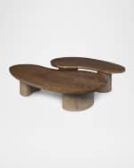 Image 3 of 3: Palecek Zoey Large Walnut Coffee Table