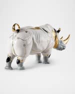 Image 2 of 3: Lladro Cyborg Rhinoceros Sculpture