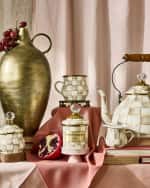 Image 7 of 9: MacKenzie-Childs Mocha Check Tea Kettle, 3 Quarts