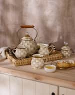 Image 6 of 9: MacKenzie-Childs Mocha Check Tea Kettle, 2 Quarts
