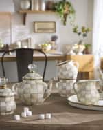 Image 5 of 5: MacKenzie-Childs Mocha Check 4-Cup Teapot