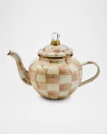 Image 1 of 5: MacKenzie-Childs Mocha Check 4-Cup Teapot
