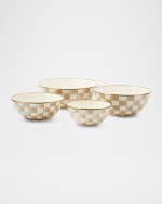 Image 3 of 7: MacKenzie-Childs Mocha Check Small Everyday Bowl