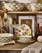 Image 7 of 7: MacKenzie-Childs Mocha Check Small Everyday Bowl
