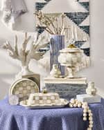 Image 5 of 5: MacKenzie-Childs Mocha Check Salt & Pepper Shakers