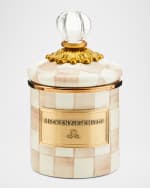 Image 1 of 6: MacKenzie-Childs Mocha Check Mini Canister