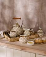 Image 2 of 7: MacKenzie-Childs Mocha Check Salad Plate