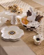 Image 3 of 3: MacKenzie-Childs Mocha Check Ice Cream Dish