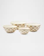 Image 3 of 6: MacKenzie-Childs Mocha Check Large Everyday Bowl