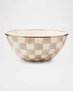 Image 1 of 6: MacKenzie-Childs Mocha Check Large Everyday Bowl