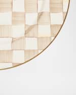 Image 3 of 6: MacKenzie-Childs Mocha Check Charger Plate