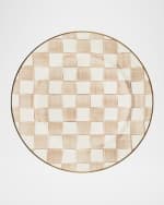 Image 1 of 6: MacKenzie-Childs Mocha Check Charger Plate