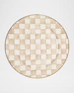 Image 1 of 6: MacKenzie-Childs Mocha Check Serving Platter