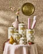 Image 7 of 7: MacKenzie-Childs Mocha Check Medium Canister