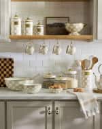 Image 2 of 7: MacKenzie-Childs Mocha Check Medium Canister