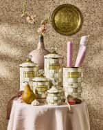 Image 7 of 9: MacKenzie-Childs Mocha Check Large Canister