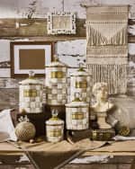 Image 6 of 9: MacKenzie-Childs Mocha Check Large Canister