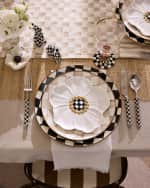 Image 7 of 8: MacKenzie-Childs Mocha Check Dinner Plate