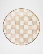 Image 1 of 8: MacKenzie-Childs Mocha Check Dinner Plate