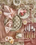 Image 8 of 8: MacKenzie-Childs Mocha Check Dinner Plate