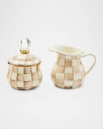 Image 3 of 4: MacKenzie-Childs Mocha Check Little Creamer