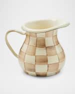 Image 1 of 4: MacKenzie-Childs Mocha Check Little Creamer