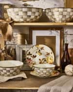 Image 7 of 8: MacKenzie-Childs Mocha Check Extra Large Everyday Bowl