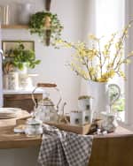 Image 4 of 5: MacKenzie-Childs Mocha Check Creamer
