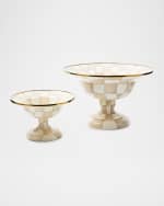 Image 3 of 4: MacKenzie-Childs Mocha Check Small Compote