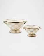 Image 2 of 2: MacKenzie-Childs Mocha Check Small Colander