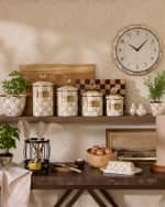 Image 2 of 5: MacKenzie-Childs Mocha Check Herb Pots, Set of 3