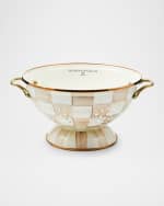 Image 1 of 4: MacKenzie-Childs Mocha Check Large Colander