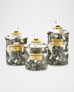Image 3 of 5: MacKenzie-Childs Sterling English Garden Large Canister, 64 oz.